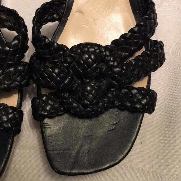 Nine West black wedge slide on sandal shoe 7.5 - Picture 7 of 8